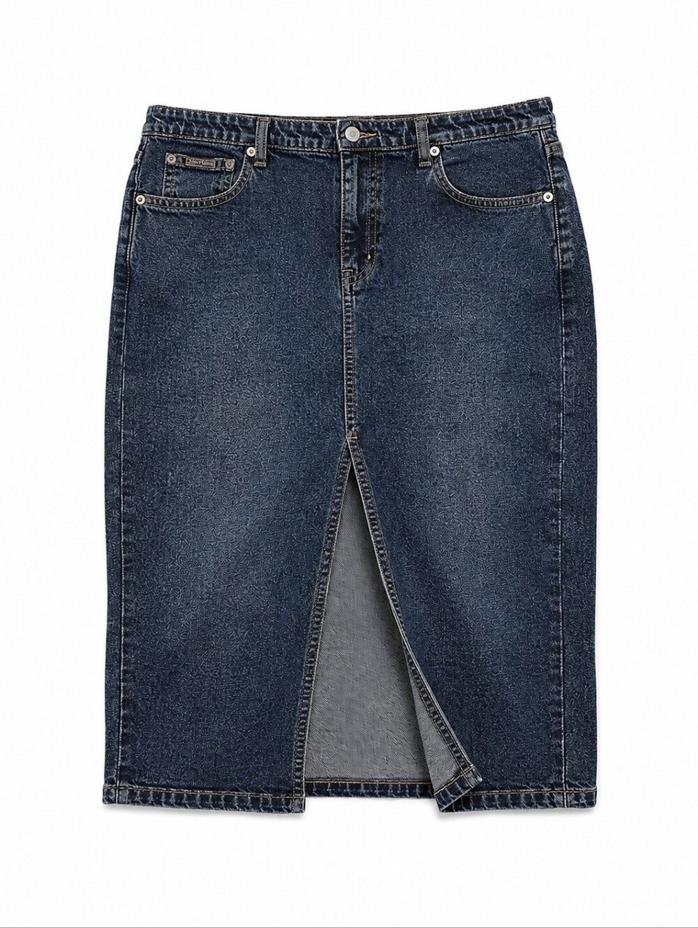 Calvin Klein VTG Denim Skirt Open Front 90s